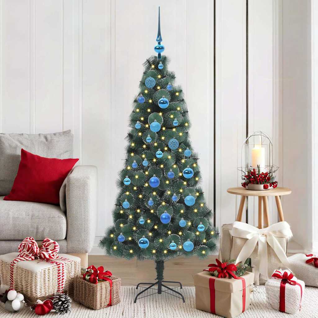 JUNG Vida Künstlicher vorbeleuchteter Weihnachtsbaum mit Kugelset 150 cm