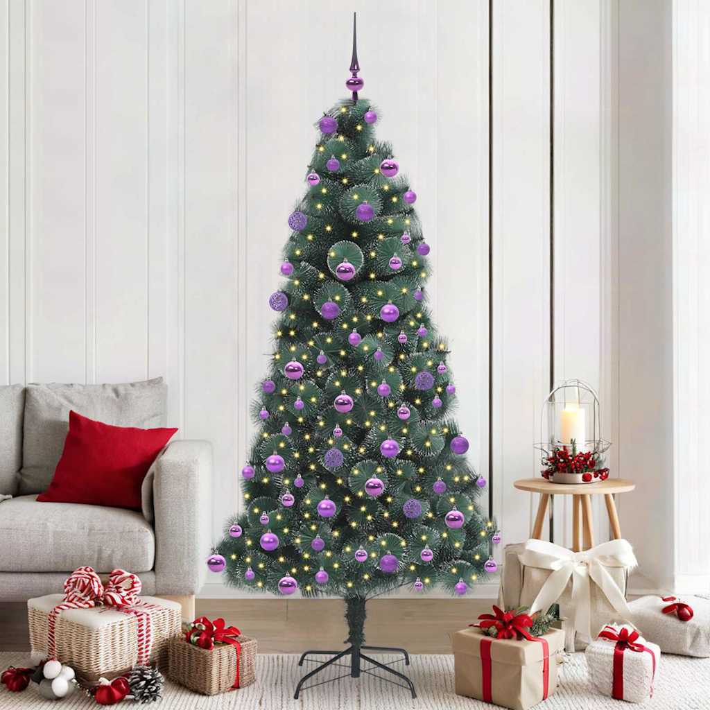 JUNG Vida Künstlicher vorbeleuchteter Weihnachtsbaum mit Kugelset 210 cm