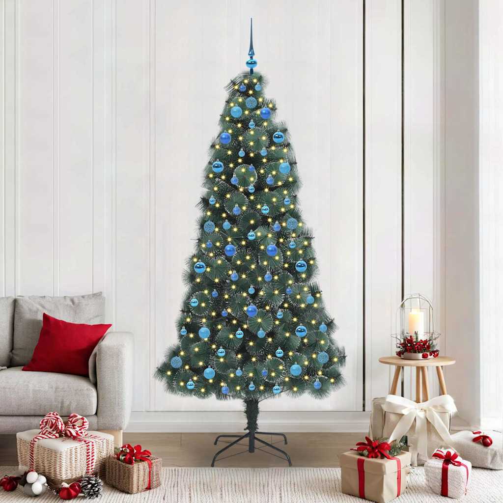 JUNG Vida Künstlicher vorbeleuchteter Weihnachtsbaum mit Kugelset 210 cm