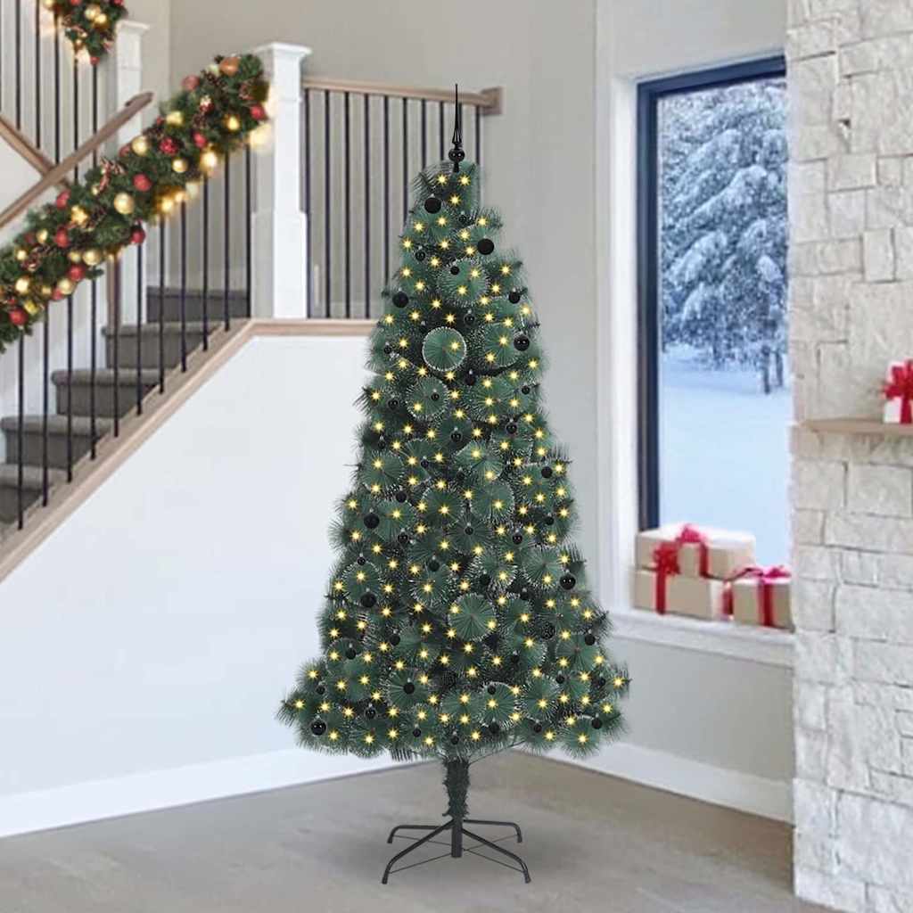 JUNG Vida Künstlicher vorbeleuchteter Weihnachtsbaum mit Kugelset 240 cm