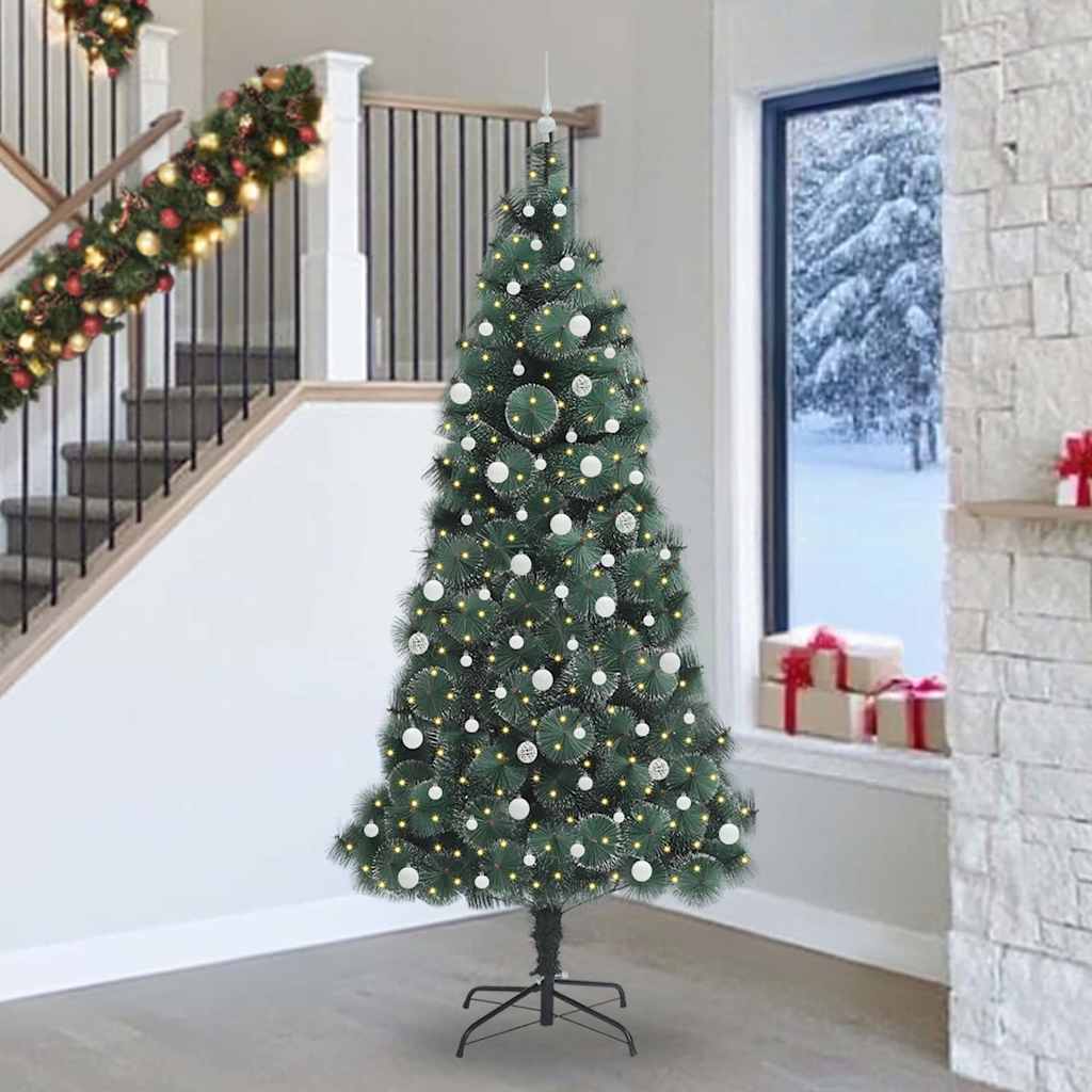 JUNG Vida Künstlicher vorbeleuchteter Weihnachtsbaum mit Kugelset 240 cm