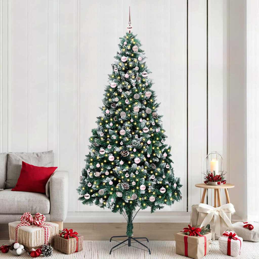 JUNG Vida Künstlicher Weihnachtsbaum mit 300 LEDs mit Ständer Grün 240 cm