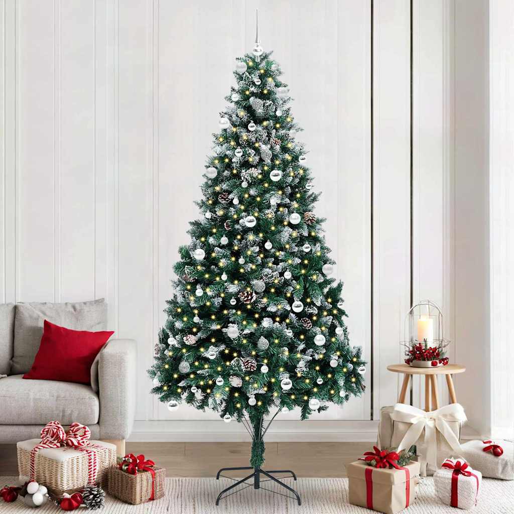 JUNG Vida Künstlicher Weihnachtsbaum mit 300 LEDs mit Ständer Grün 240 cm