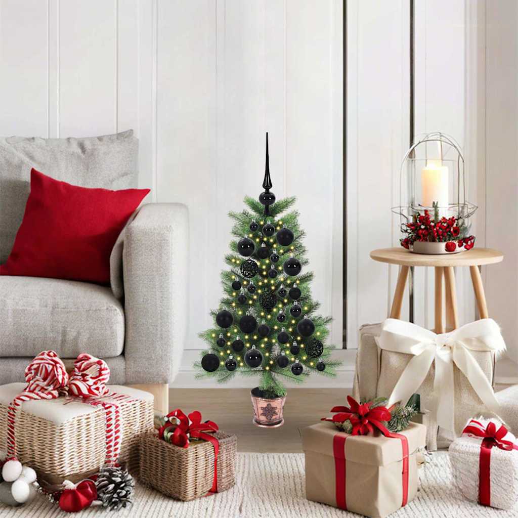 JUNG Vida Weihnachtsbaum mit 150 LEDs mit Ständer Grün 65 cm PE