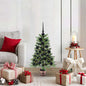 JUNG Vida Weihnachtsbaum mit 150 LEDs mit Ständer Grün 90 cm PE