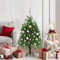 JUNG Vida Weihnachtsbaum mit 150 LEDs mit Ständer Grün 120 cm PE