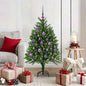 JUNG Vida Weihnachtsbaum mit 150 LEDs mit Ständer Grün 120 cm PE