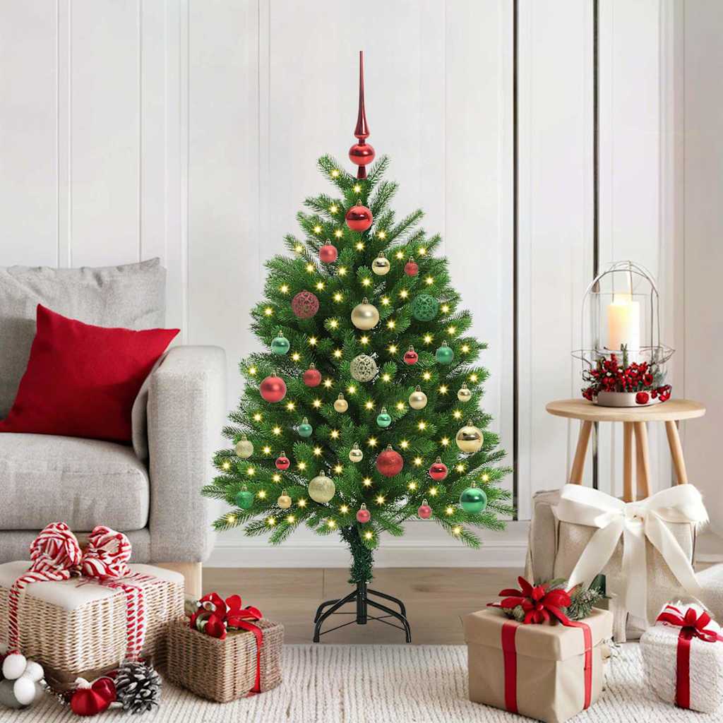 JUNG Vida Weihnachtsbaum mit 150 LEDs mit Ständer Grün 120 cm PE