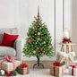 JUNG Vida Weihnachtsbaum mit 150 LEDs mit Ständer Grün 120 cm PE