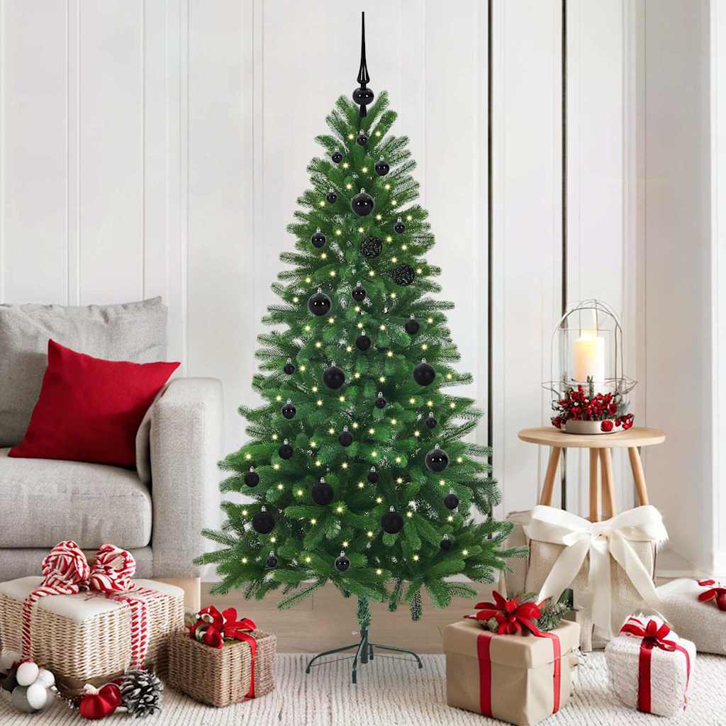 JUNG Vida Weihnachtsbaum mit 150 LEDs mit Ständer Grün 150 cm PE