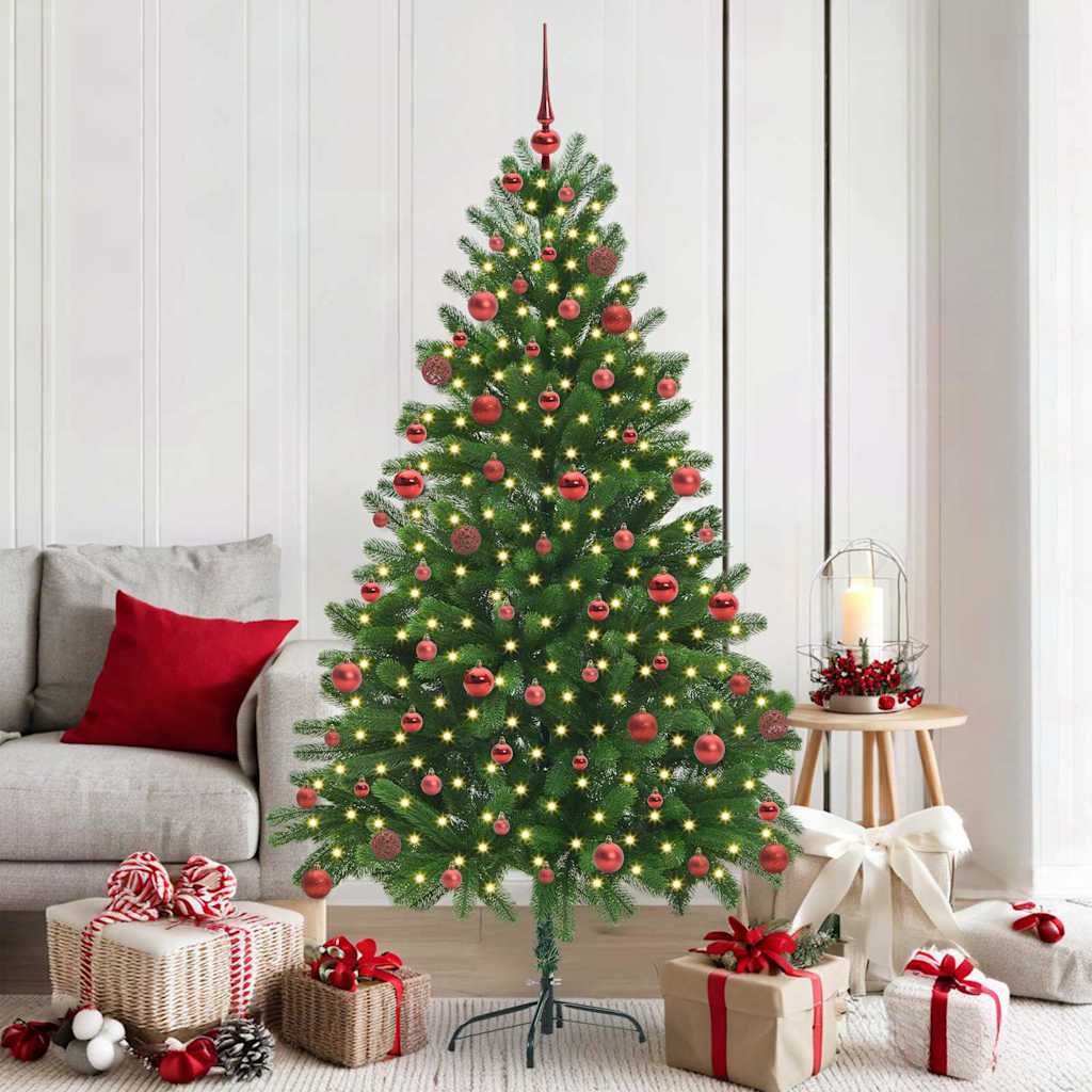 JUNG Vida Weihnachtsbaum mit 300 LEDs mit Ständer Grün 180 cm PE