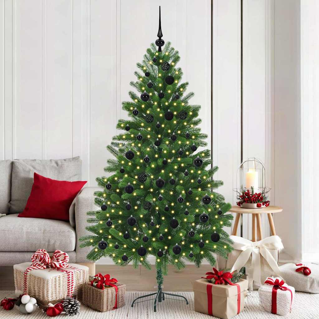 JUNG Vida Weihnachtsbaum mit 300 LEDs mit Ständer Grün 180 cm PE
