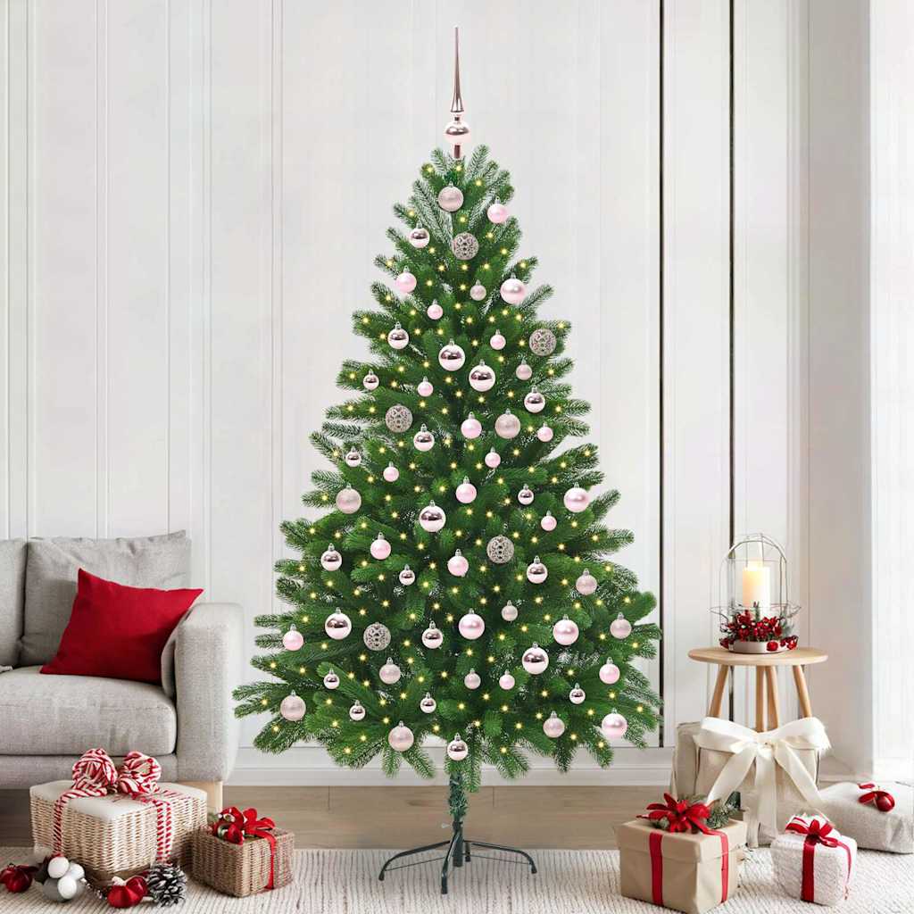 JUNG Vida Weihnachtsbaum mit 300 LEDs mit Ständer Grün 210 cm PE