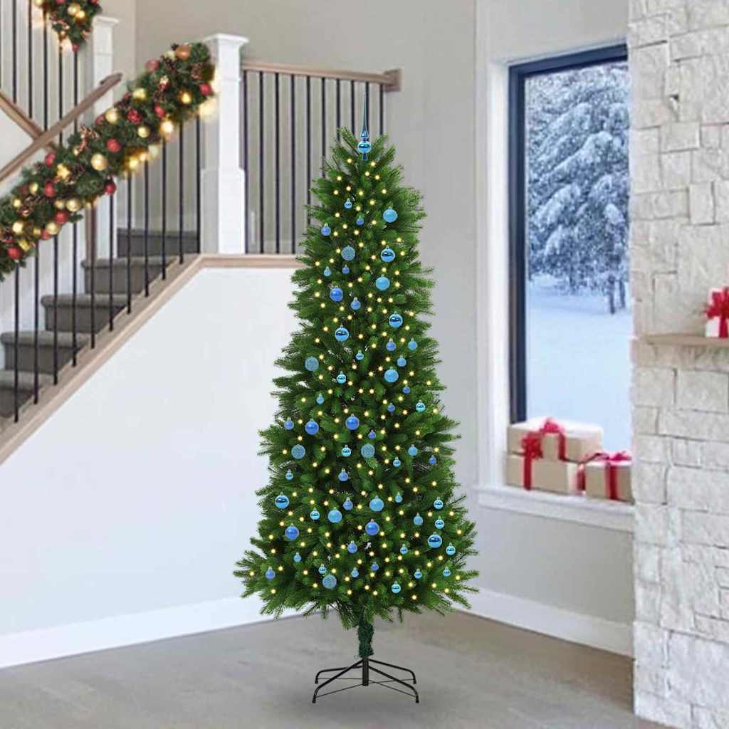 JUNG Vida Weihnachtsbaum mit 300 LEDs mit Ständer Grün 240 cm PE