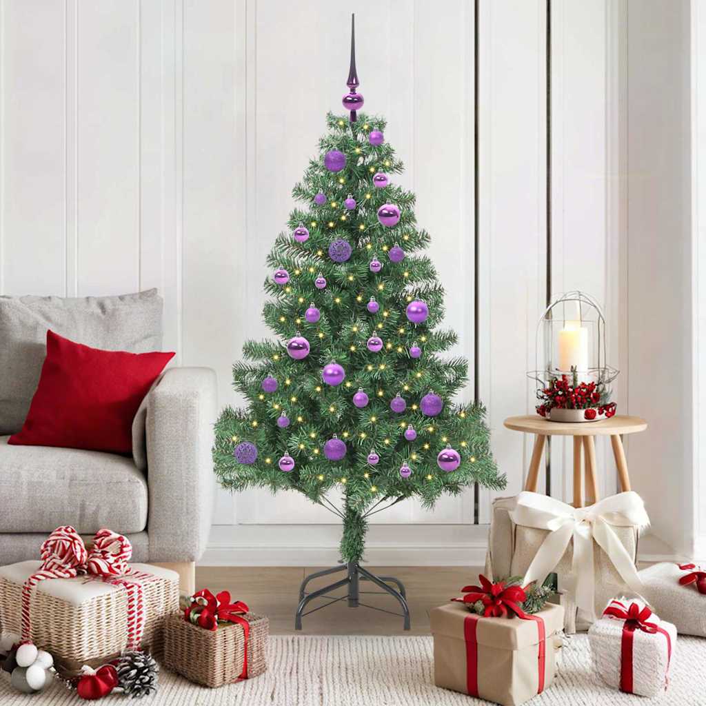 JUNG Vida Weihnachtsbaum mit 150 LEDs mit Ständer Grün 150 cm PVC