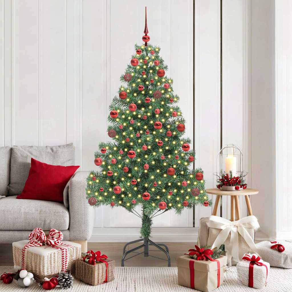 JUNG Vida Weihnachtsbaum mit 300 LEDs mit Ständer Grün 180 cm PVC