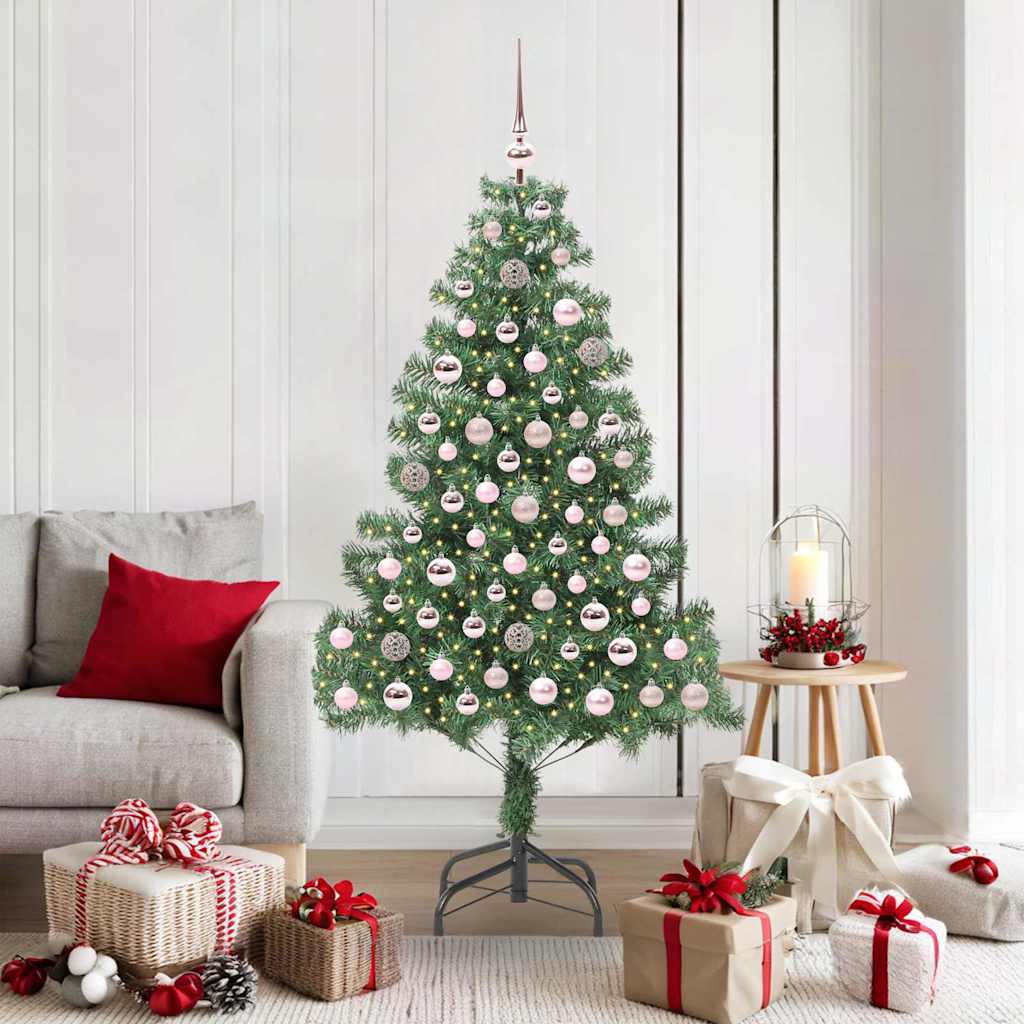 JUNG Vida Weihnachtsbaum mit 300 LEDs mit Ständer Grün 180 cm PVC