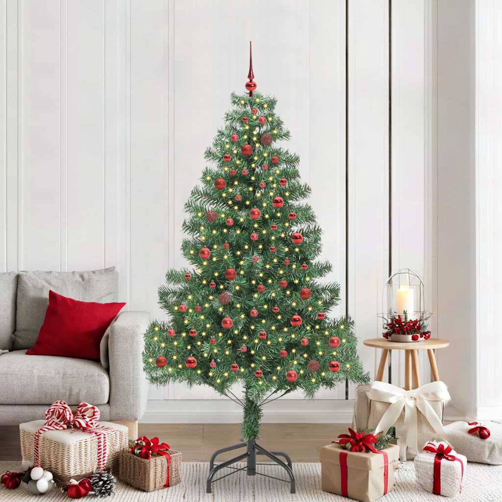 JUNG Vida Weihnachtsbaum mit 300 LEDs mit Ständer Grün 210 cm PVC