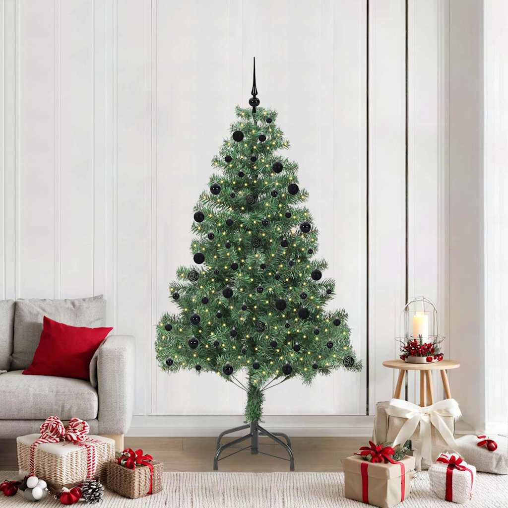 JUNG Vida Weihnachtsbaum mit 300 LEDs mit Ständer Grün 210 cm PVC