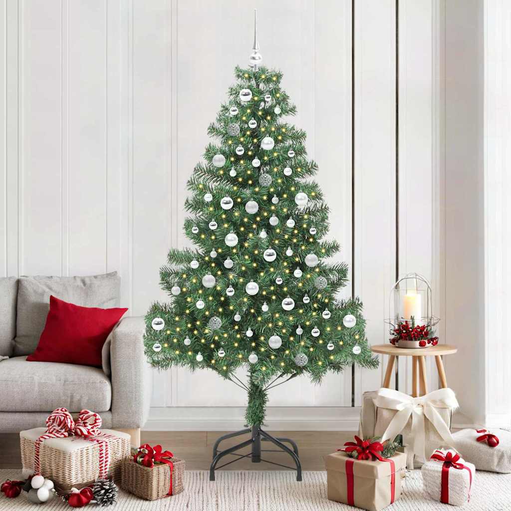 JUNG Vida Weihnachtsbaum mit 300 LEDs mit Ständer Grün 210 cm PVC