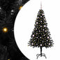 JUNG Vida Weihnachtsbaum mit 150 LEDs mit Ständer Schwarz 150 cm PVC