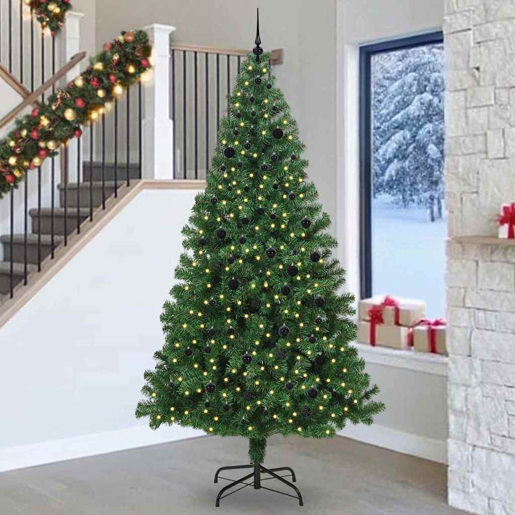 JUNG Vida Künstlicher Weihnachtsbaum mit 300 LEDs mit Ständer Grün 240 cm