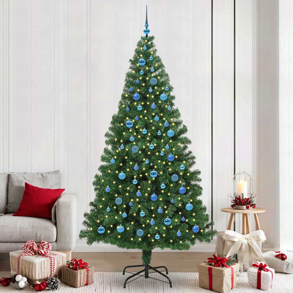 JUNG Vida Künstlicher Weihnachtsbaum mit 300 LEDs mit Ständer Grün 240 cm