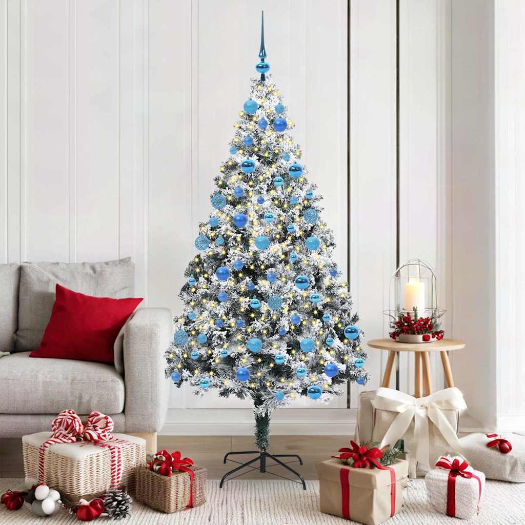 JUNG Vida Künstlicher Weihnachtsbaum mit 300 LEDs mit Ständer Weiß 180 cm