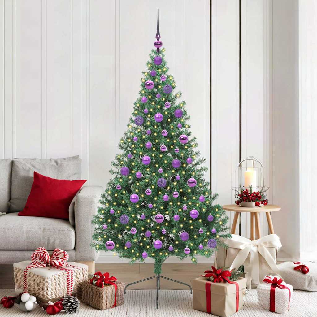 JUNG Vida Künstlicher vorbeleuchteter Weihnachtsbaum Grün 180 cm PVC