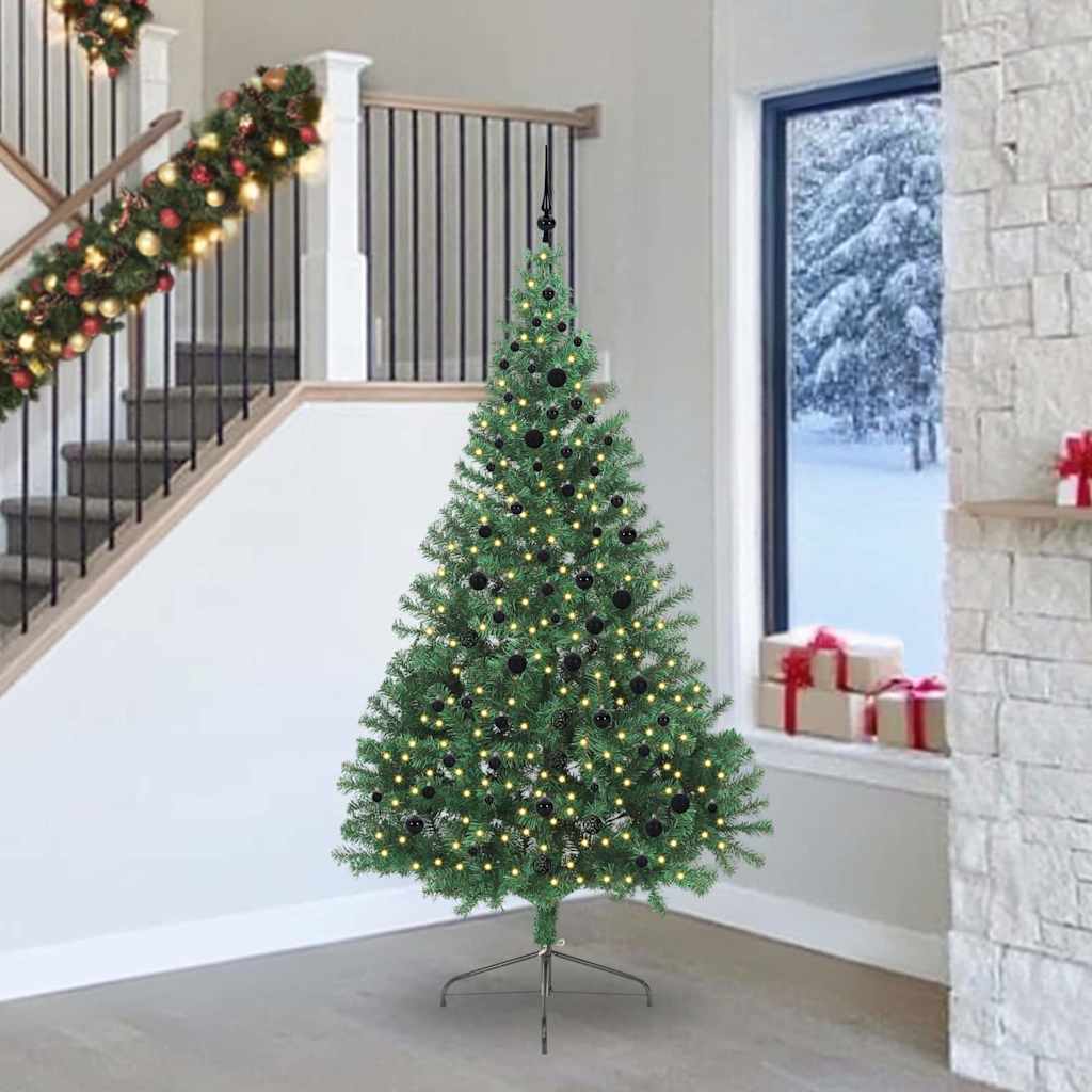 JUNG Vida Künstlicher vorbeleuchteter Weihnachtsbaum Grün 240 cm PVC
