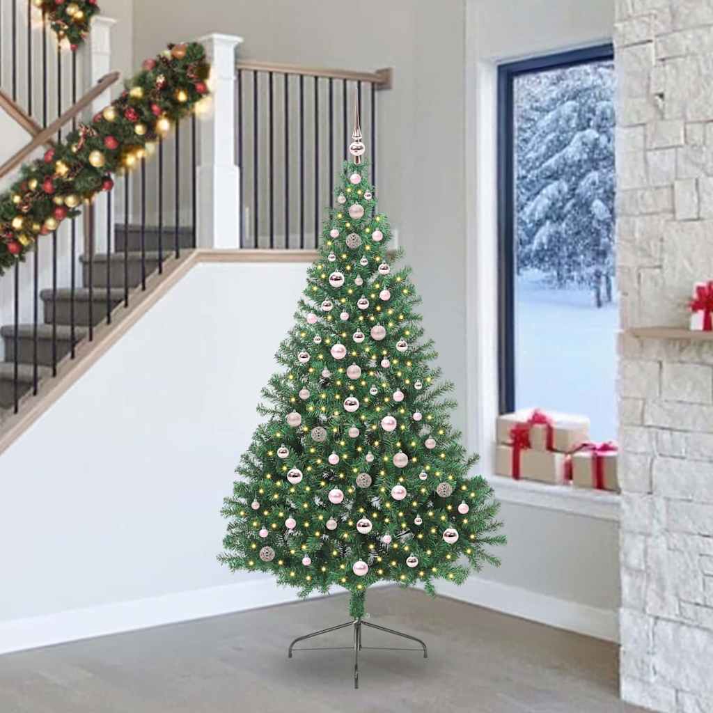JUNG Vida Künstlicher vorbeleuchteter Weihnachtsbaum Grün 240 cm PVC