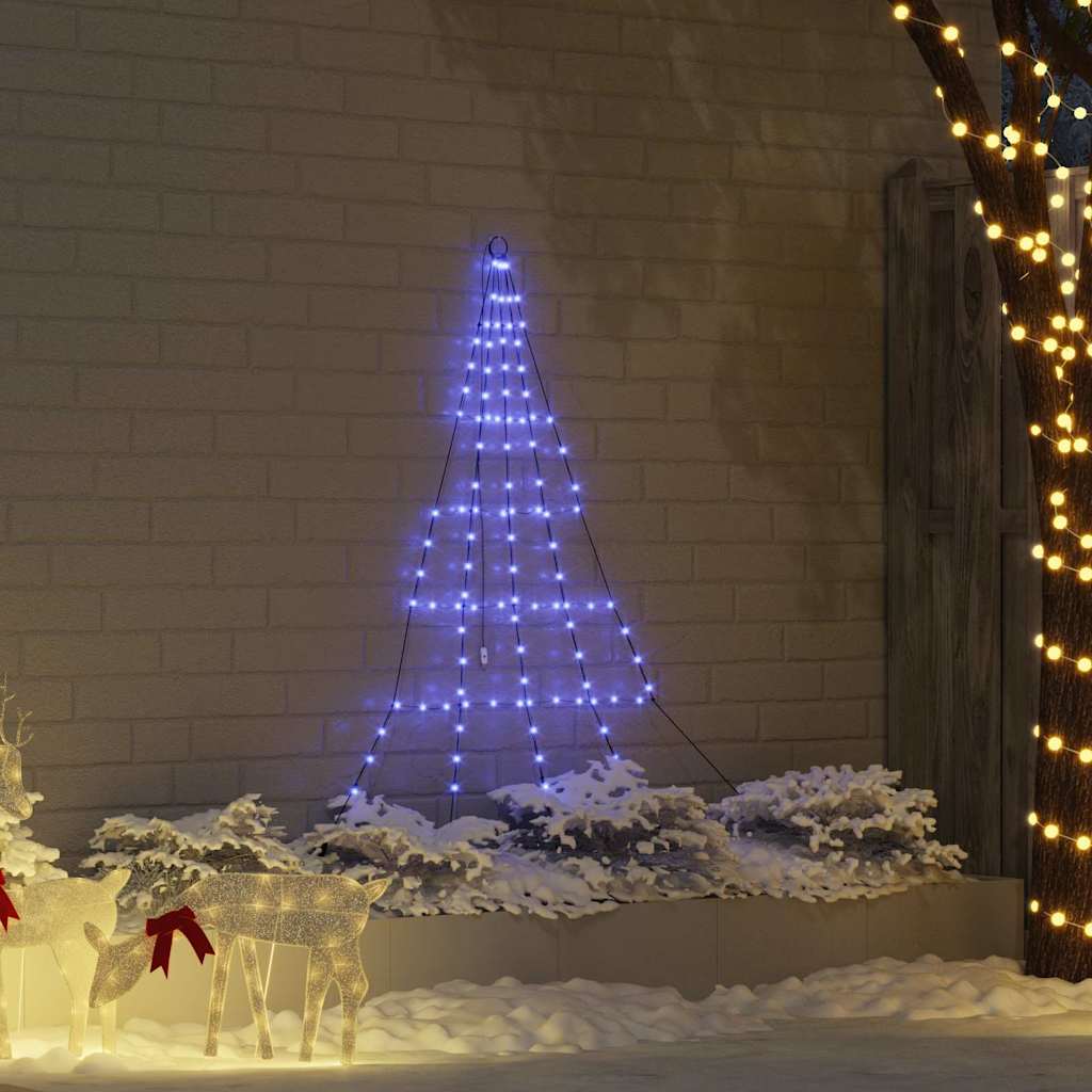 JUNG Vida LED Weihnachtsbaum mit Erdspießen Blau 182 cm Metall