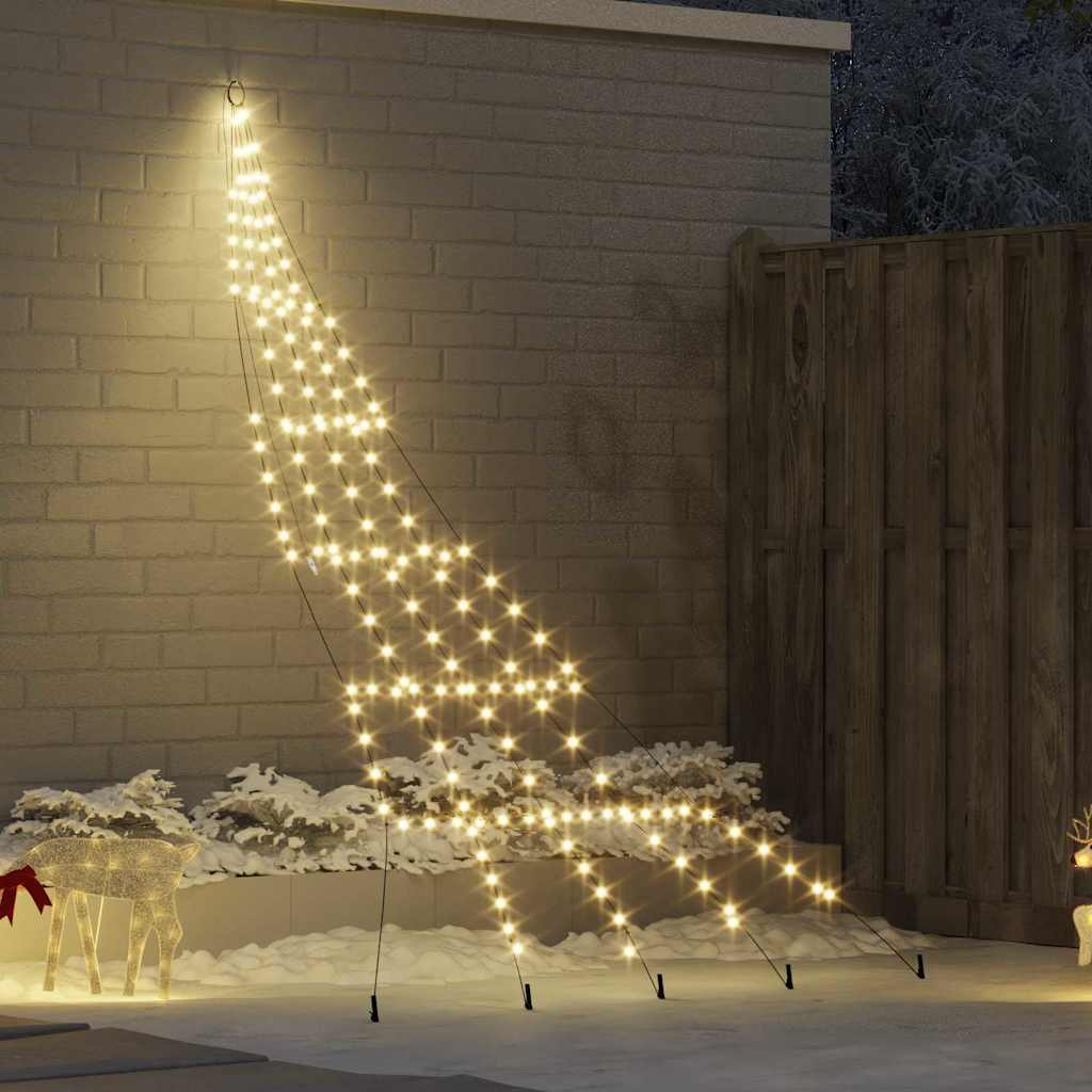 JUNG Vida LED Weihnachtsbaum mit Erdspießen Warmes Weiß 306 cm Metall