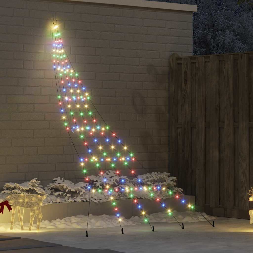 JUNG Vida LED Weihnachtsbaum mit Erdspießen Mehrfarbig 306 cm Metall
