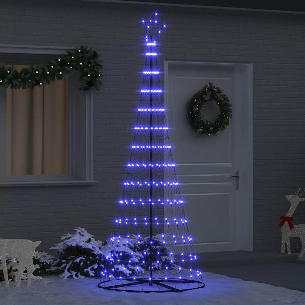 JUNG Vida LED-Weihnachtsbaum mit 295 LEDs mit Ständer Blau 250 cm Metall