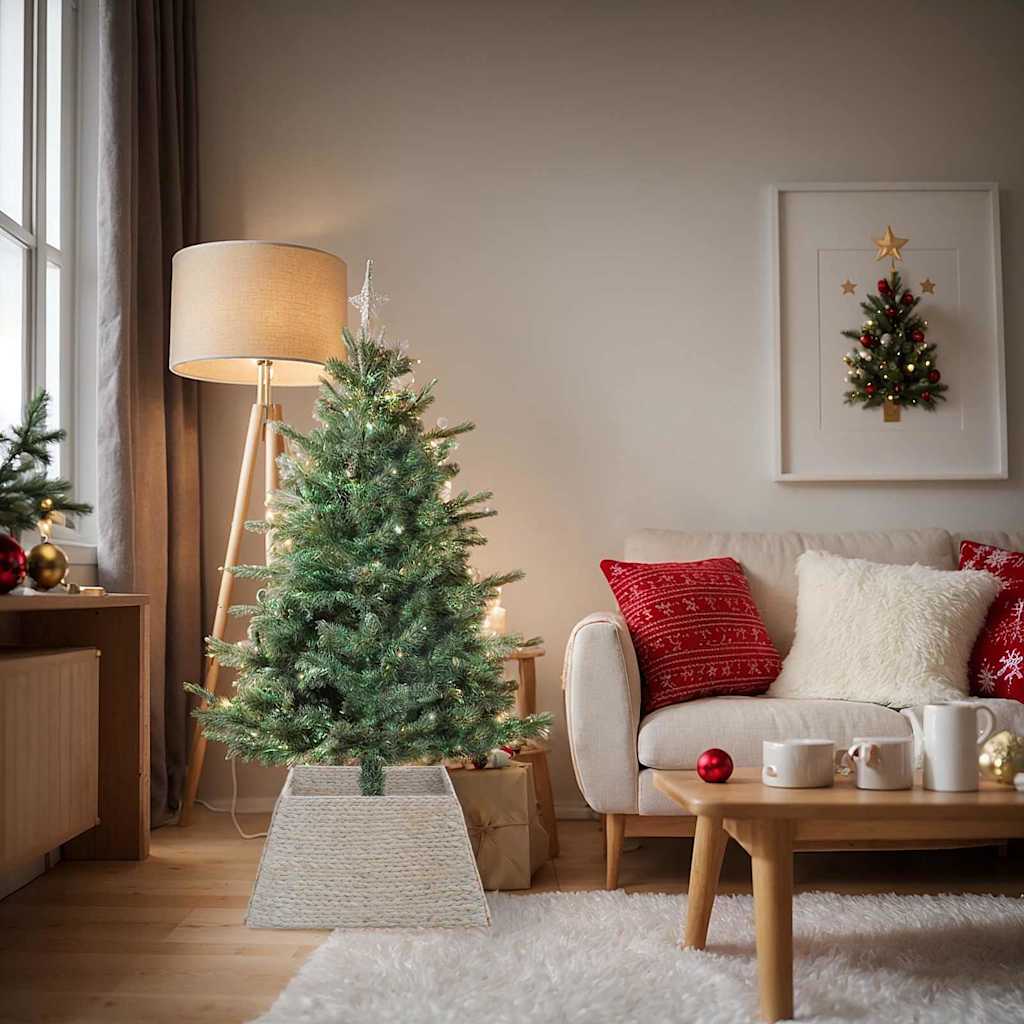 JUNG Vida Weihnachtsbaumkragen Weiß 70 x 70 x 28 cm Wasserhyazinthe