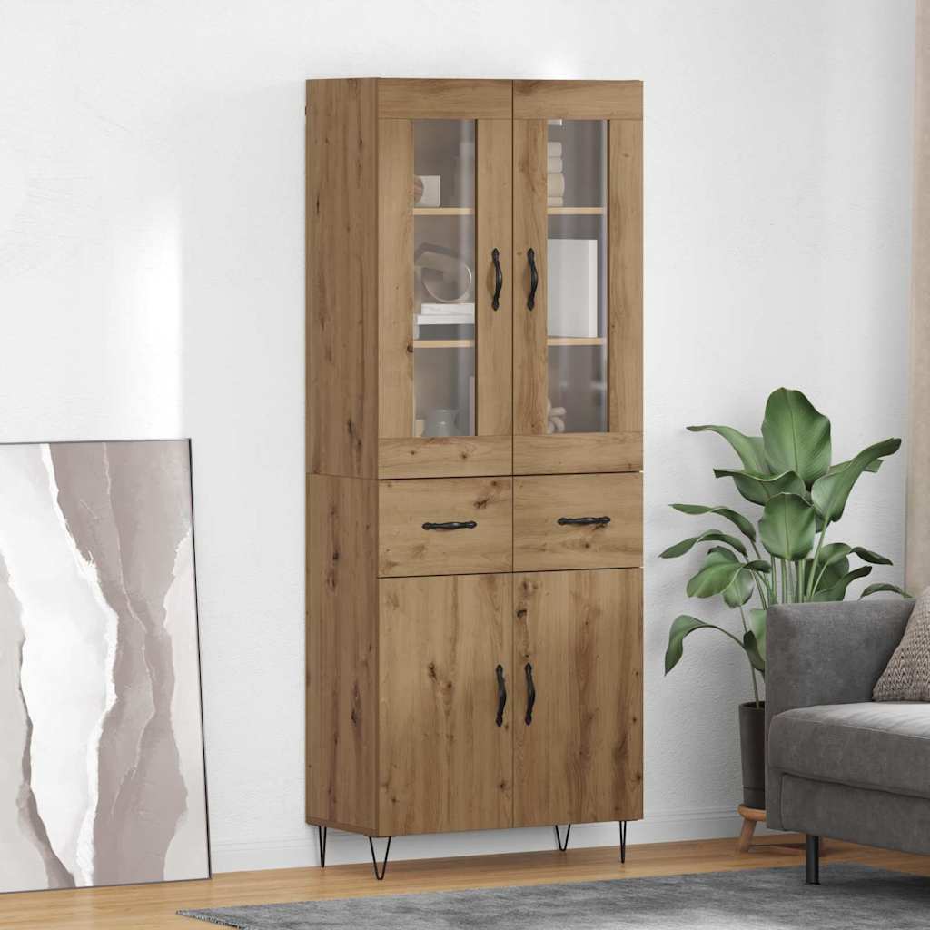 JUNG Vida Highboard Artisan-Eiche 69,5 x 34 x 90 cm Holzwerkstoff