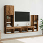 JUNG Vida TV-Wandgeräte mit LED-Lichtleisten 4 pcs Altholz Holzwerkstoff