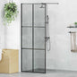 JUNG Vida Walk-in Duschwand Schwarz 80 x 195 cm Gehärtetes Glas