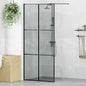 JUNG Vida Walk-in Duschwand Schwarz 90 x 195 cm Gehärtetes Glas