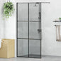 JUNG Vida Walk-in Duschwand Schwarz 100 x 195 cm Gehärtetes Glas