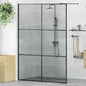 JUNG Vida Walk-in Duschwand Schwarz 140 x 195 cm Gehärtetes Glas
