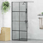 JUNG Vida Walk-in Duschwand Schwarz 90 x 195 cm Gehärtetes Glas