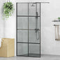 JUNG Vida Walk-in Duschwand Schwarz 100 x 195 cm Gehärtetes Glas
