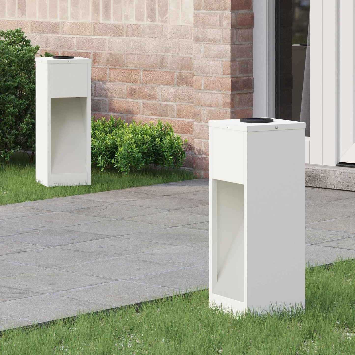 JUNG Vida Solar LED Wegeleuchte 2 pcs Weiß Kalt gewalzter Stahl