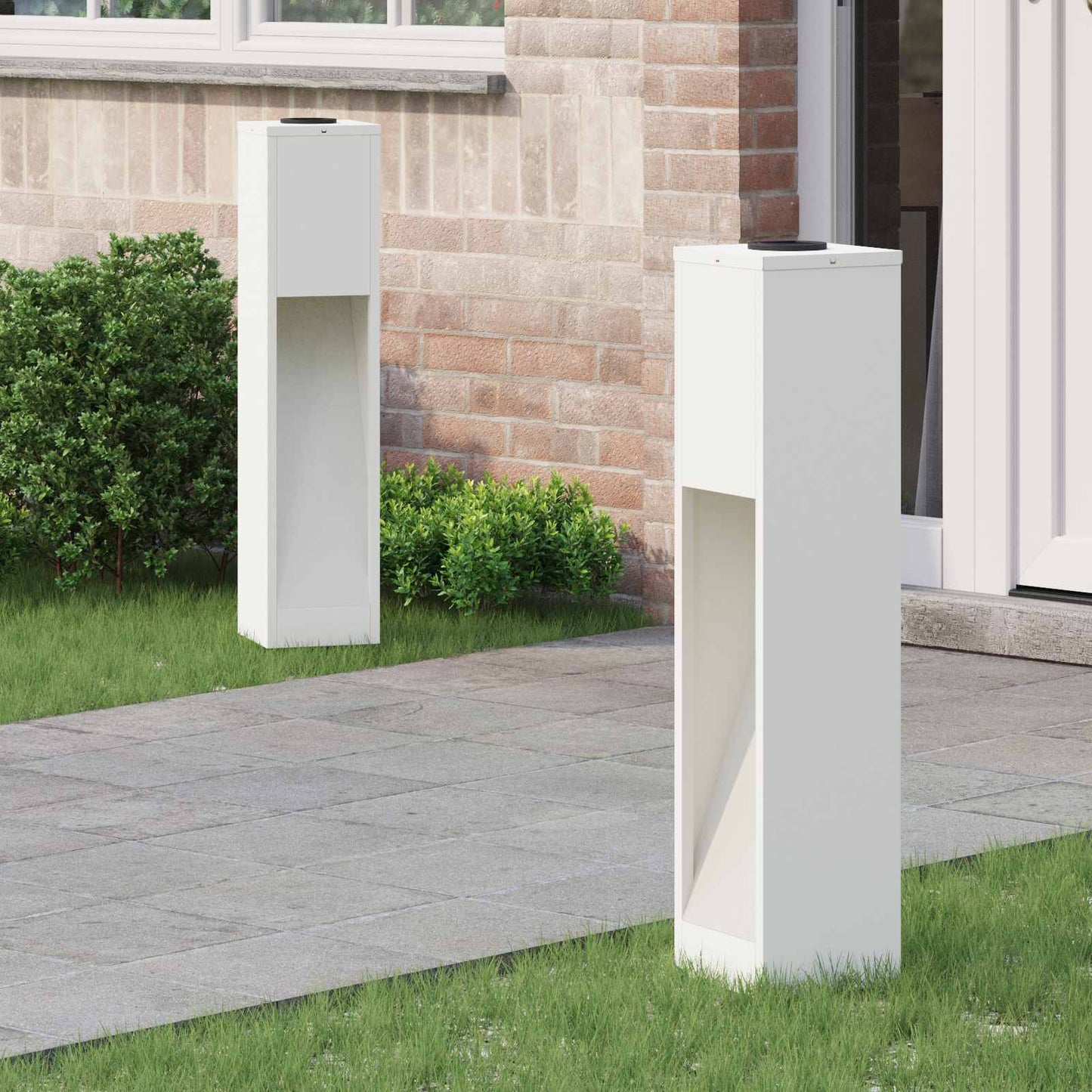 JUNG Vida Solar LED Wegeleuchte 2 pcs Weiß Kalt gewalzter Stahl
