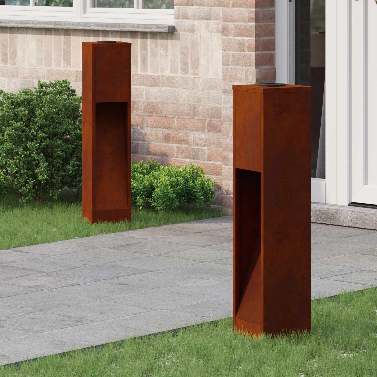 JUNG Vida Solar LED Wegeleuchte 2 pcs Bronze Wetterfeststahl