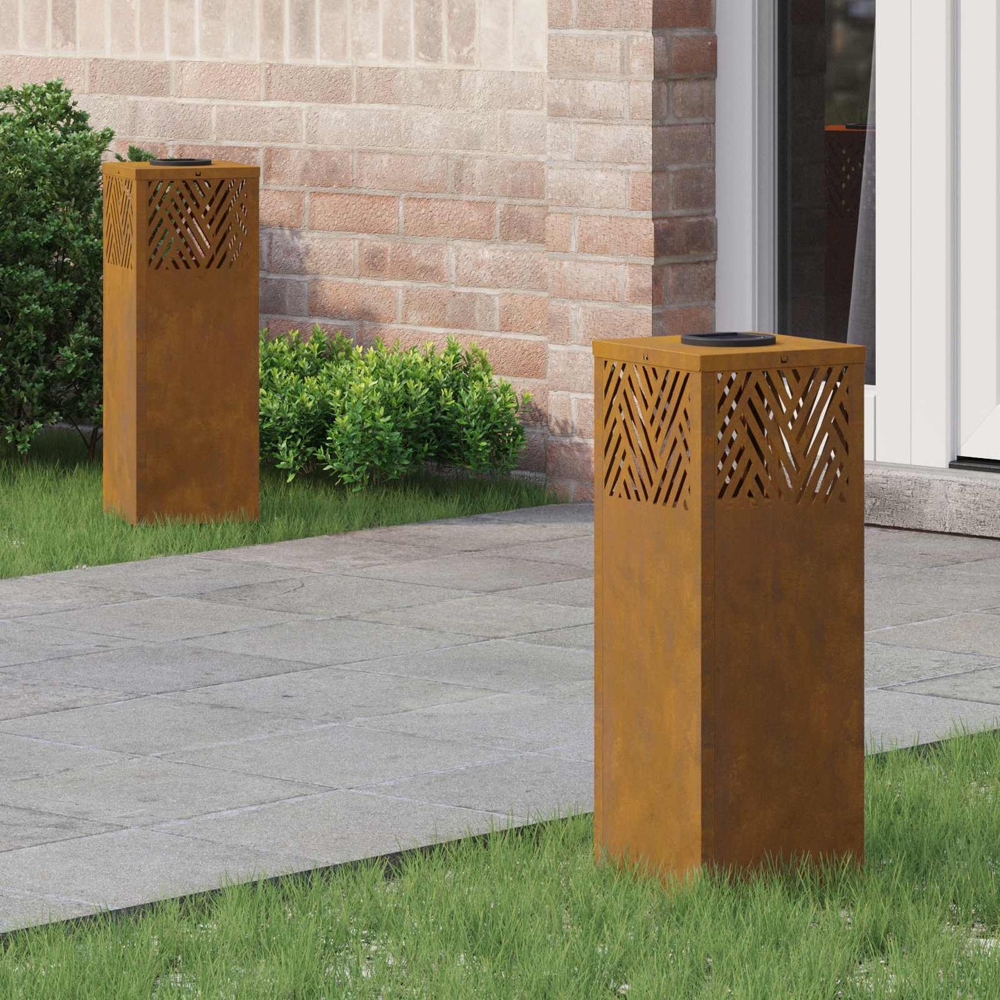 JUNG Vida Solar LED Weg Licht 2 pcs Bronze Wetterfeststahl