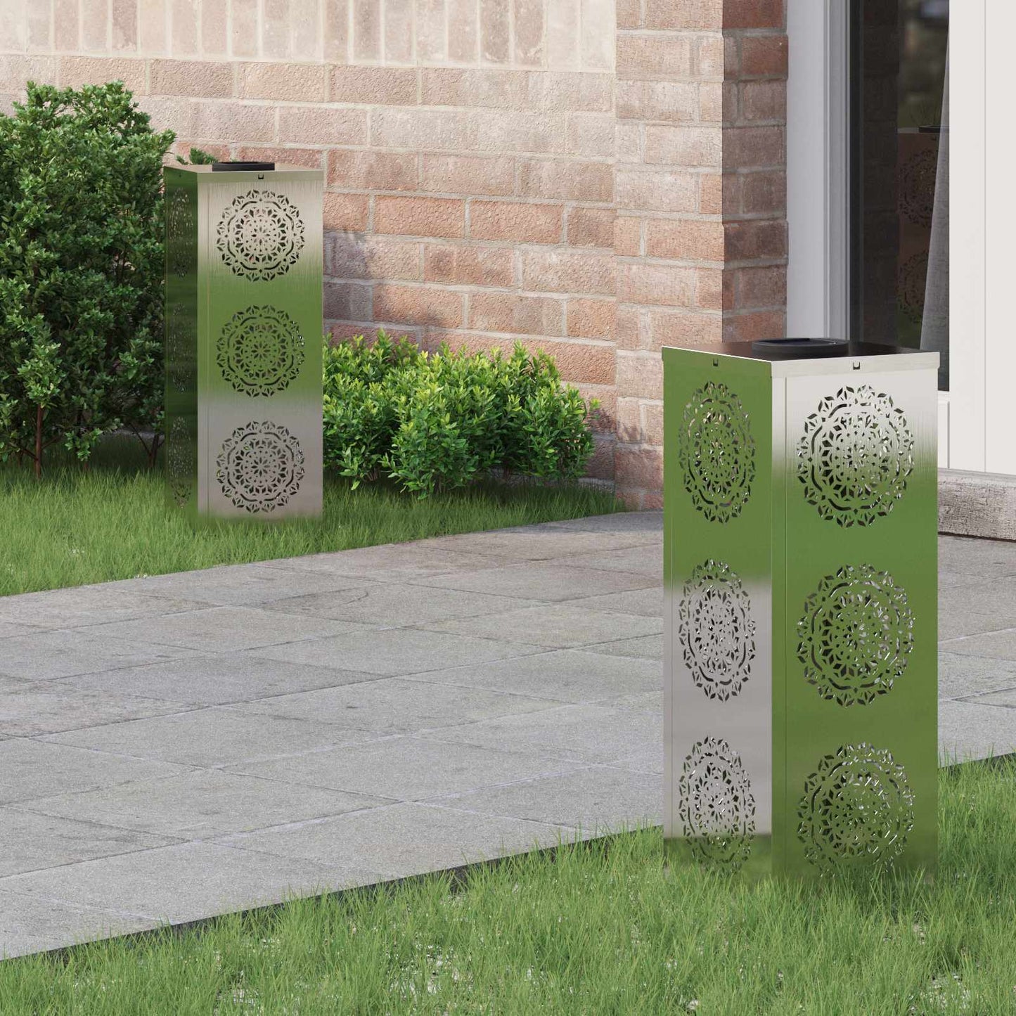 JUNG Vida Solar LED Weg Licht 2 pcs Rostig Wetterfeststahl