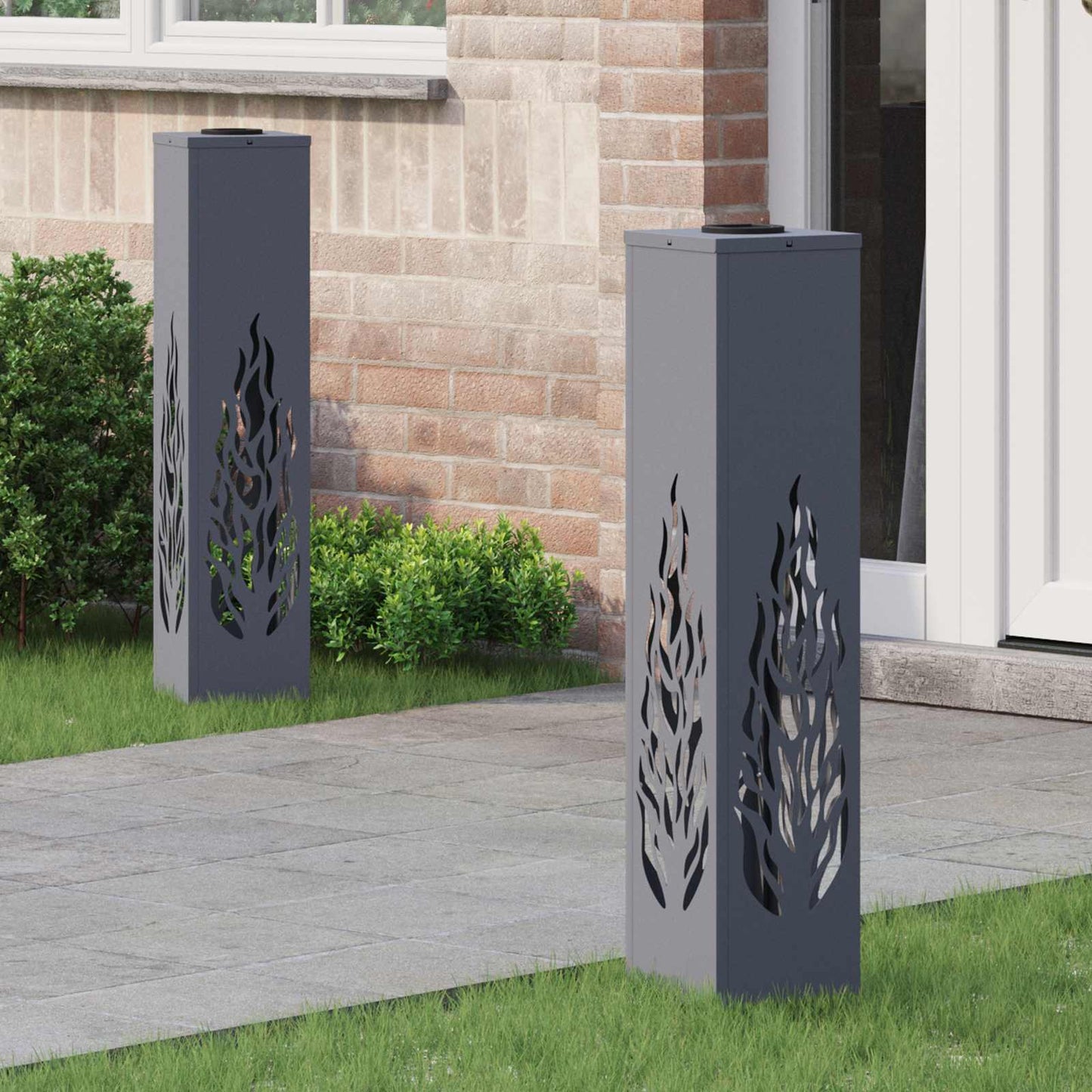 JUNG Vida Solar LED Weg Licht 2 pcs Anthrazit Kalt gewalzter Stahl